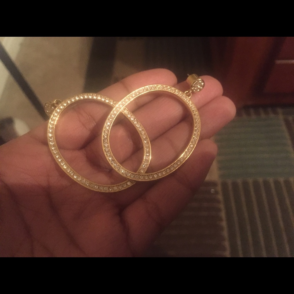 Diamond hoop earrings